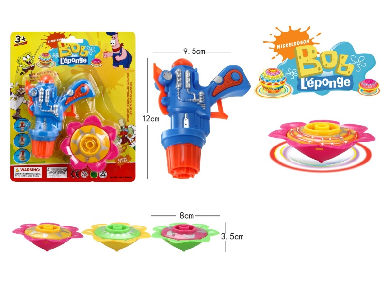 Top Gun Windup Top Toy With Light