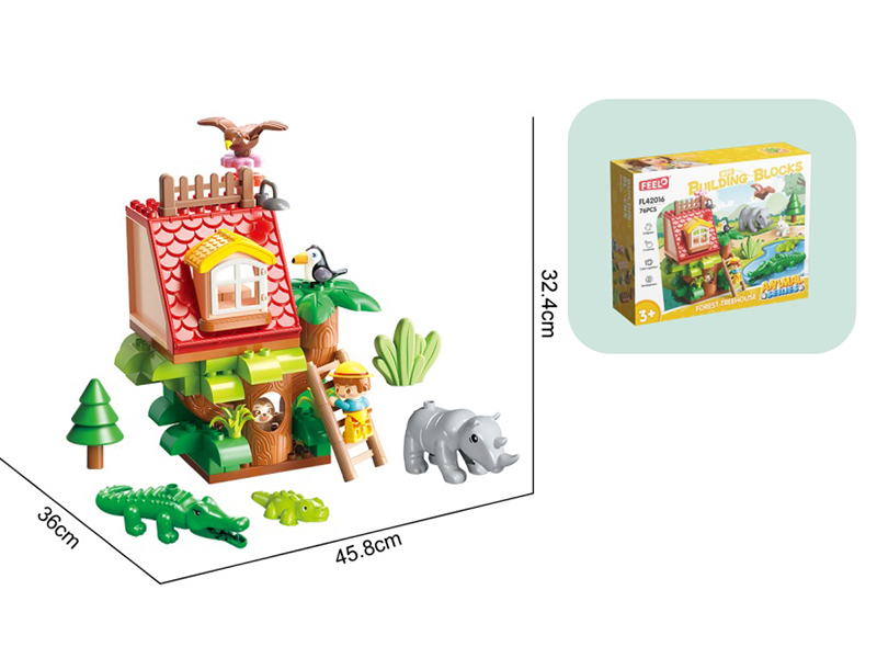 Forest Tree House Building Blocks 76pcs