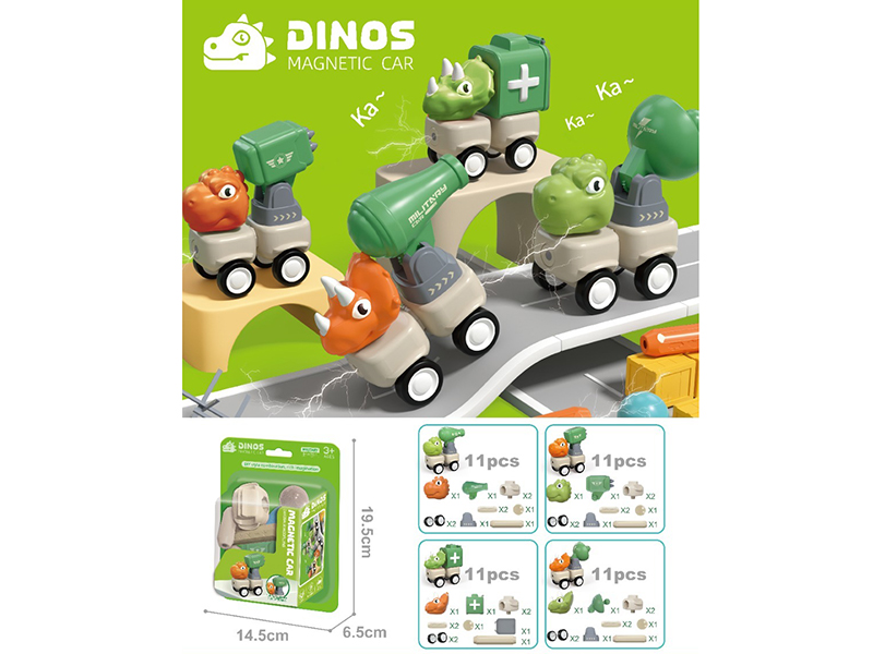 DIY Dinosaur Magnetic Car