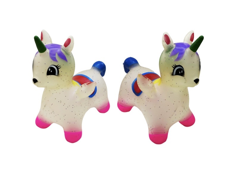 Aerated Transparent Gold Powder Pegasus (Soft Material) With Flash Music