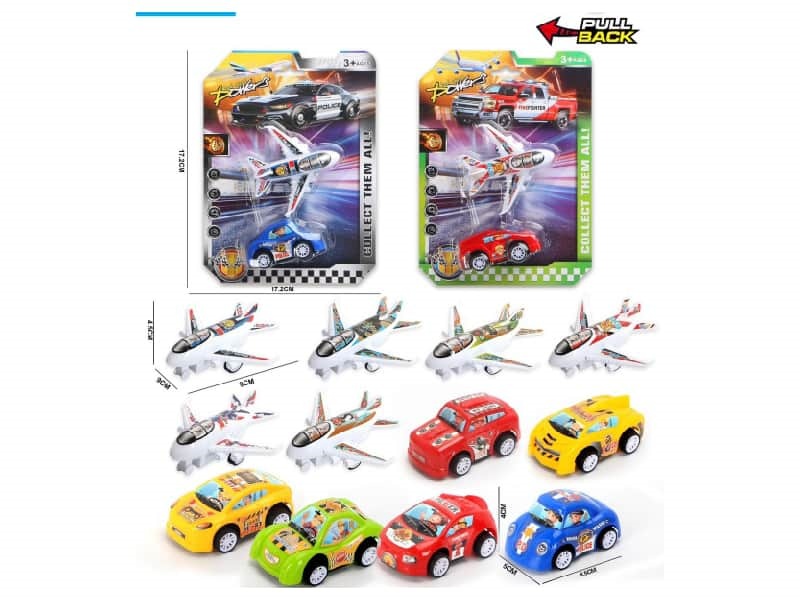 Pull Back Car With Airplane