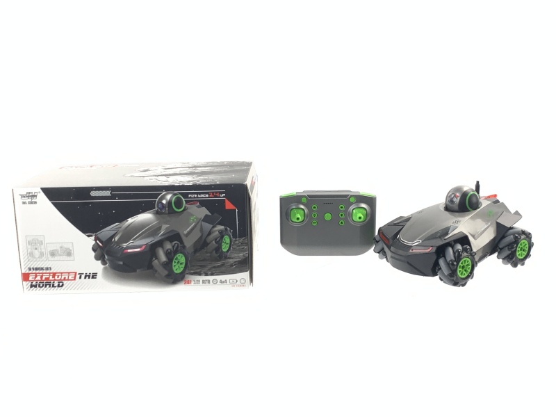 2.4G Remote-Controlled Stunt Video Exploration Vehicle, High-Definition Half-Glass 120-Degree Ultra-Wide-Angle Camera, Wifi 720P