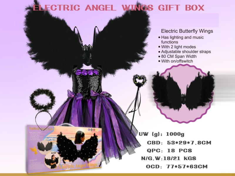 Feather Handmade Angel Wings + Dress + Headwear