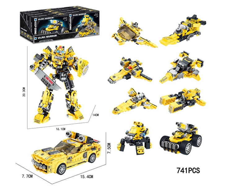 DIY Building Blocks - Vajra Warrior (8 In 2) 741PCS