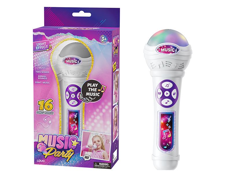 Microphone With Light And Music