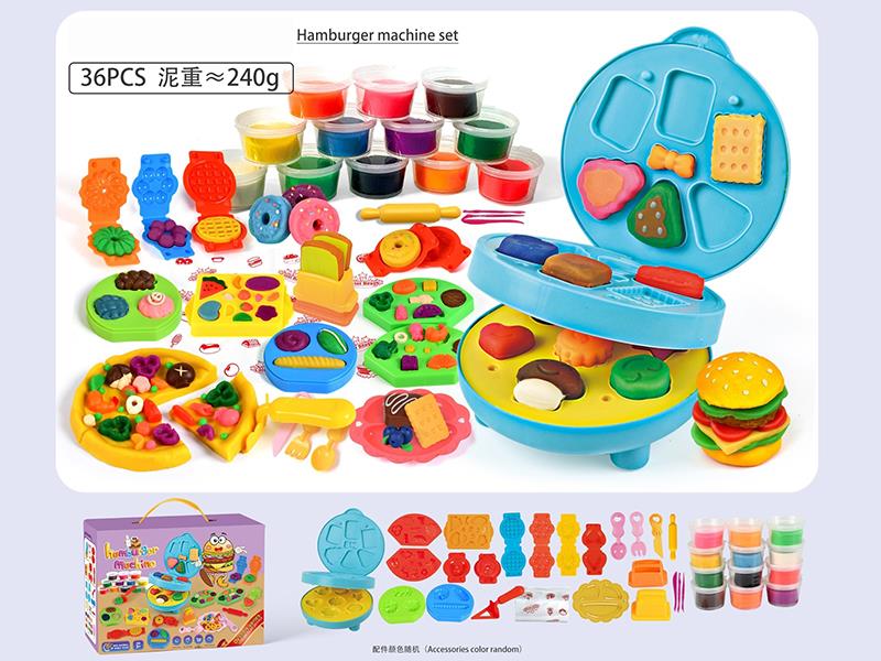 Play Dough Hamburger Machine Set 36pcs