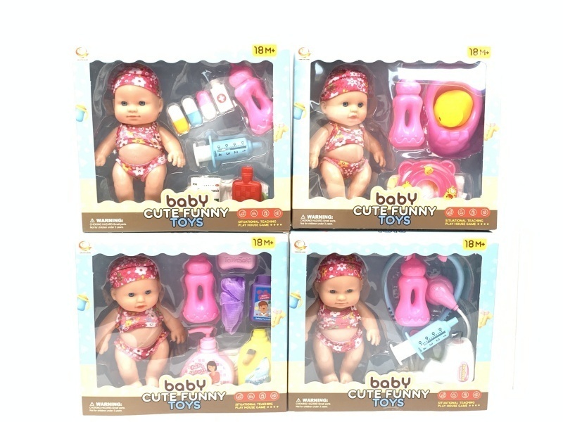 Four Mixed Sets Of 8-Inch Plush Toys With Ic