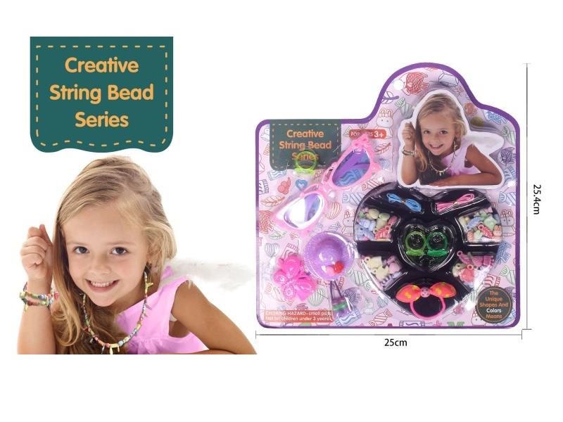 Heart-Shaped Plastic Wrap, Jewelry String Beads Pack