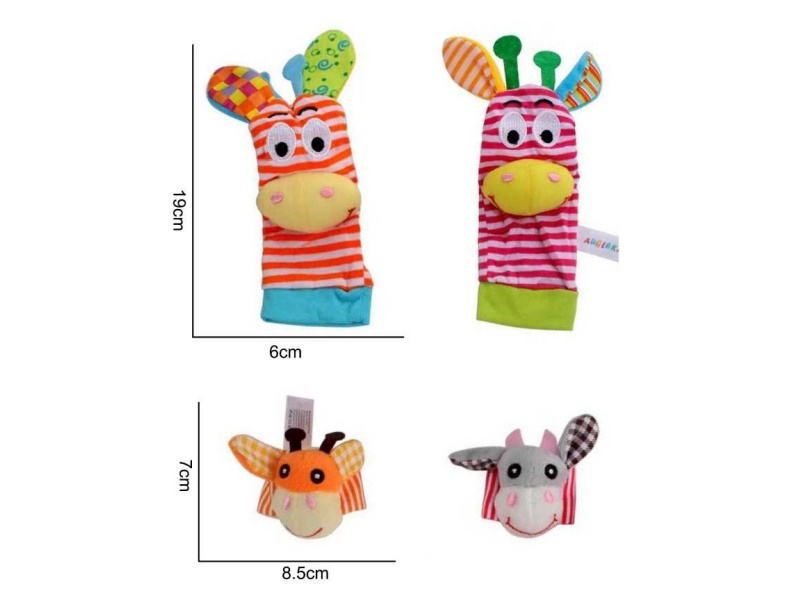 Plush Toy Flower Calf Sock Wristband