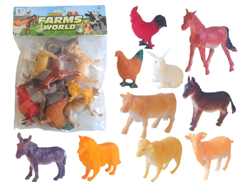 Pvc Simulated Farm Animal 10Pcs