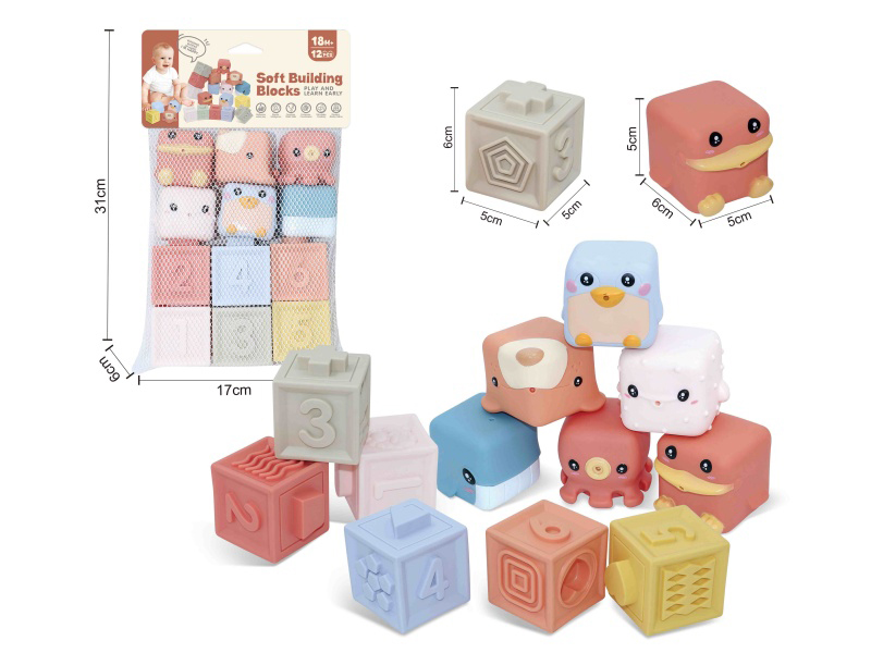 Animal & Constellations Numbers Soft Building Blocks 12PCS