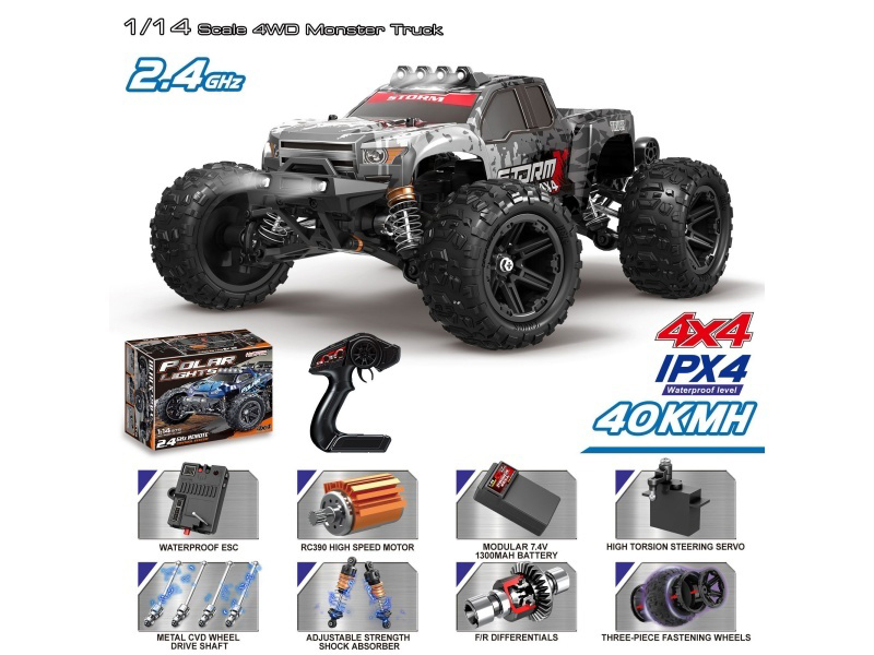 1:14 Full-Scale High-Speed Large Truck (Pickup) In Gray