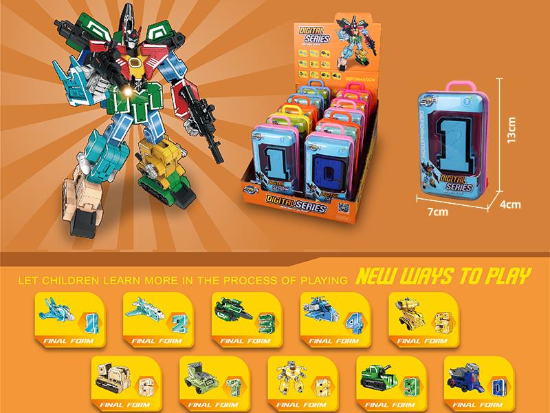 Digital Series Transformation Toys 10pcs