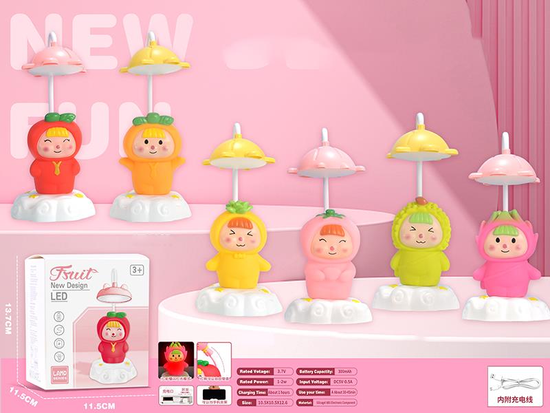 Cartoon Soft Plastic Fruit Small Night Light Desk Lamp