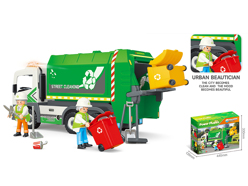 Slide Garbage Truck With Lights And Music