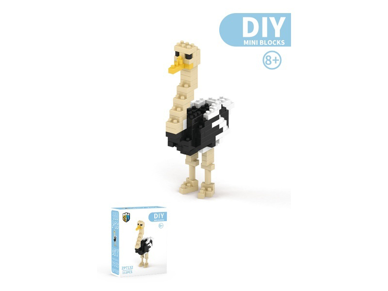 Ostrich Building Blocks Animal Series 111PCS