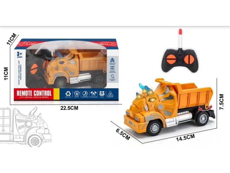 Four-Way Triceratops Remote-Controlled Engineering Mining Truck