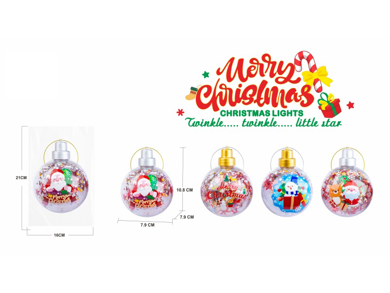 Christmas Round Ball Pendant(With Light)
