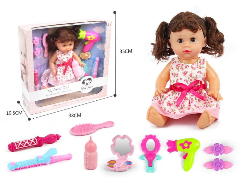 14-Inch 6-Sound Drinking And Urinating Doll Set