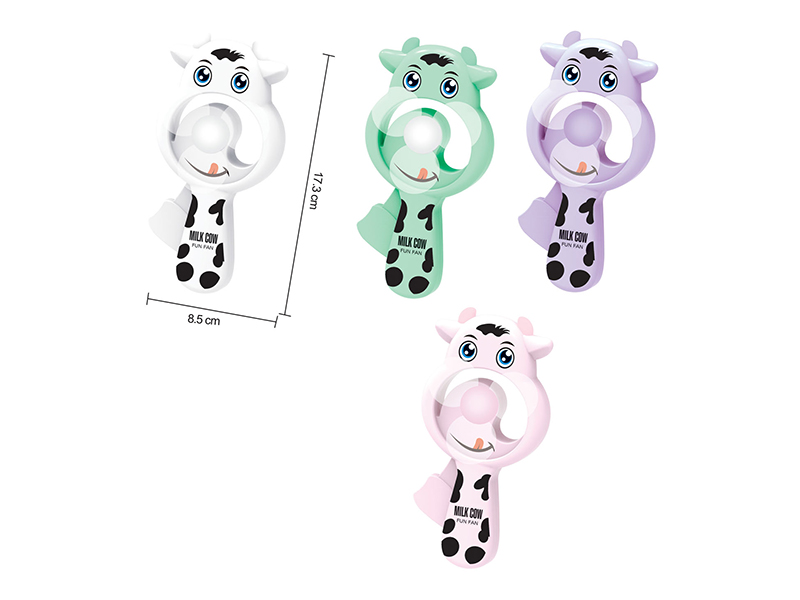 Cartoon Cow Hand Pressure Fan