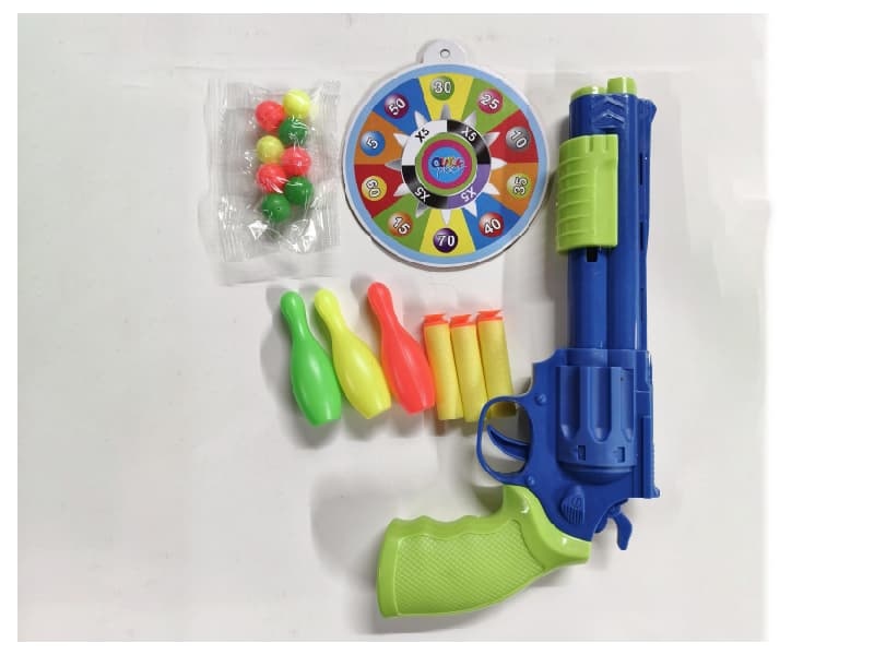 Solid Color EVA. Table Tennis Gun With Bowling Targets