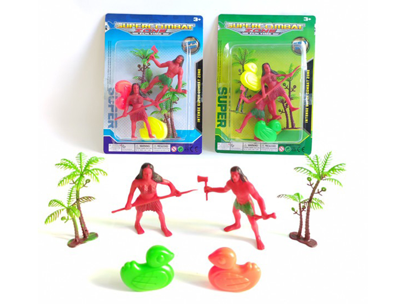 Two Ancient Savages, Two Ducks, Two Coconut Trees