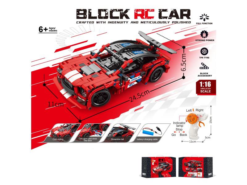 1:16 Building Block Remote Control Car - Mustang (Number Of Pieces: 404Pcs)
