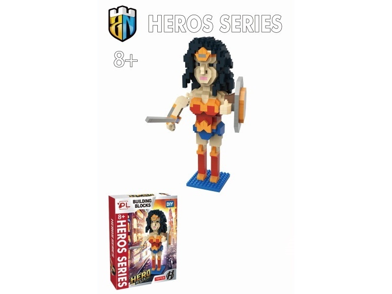 740 PCS Of Marvel Series Wonder Woman Building Blocks