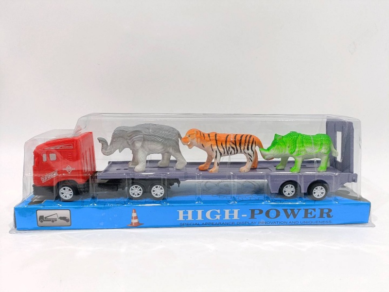 Inertial Car Towing Tiger Elephant