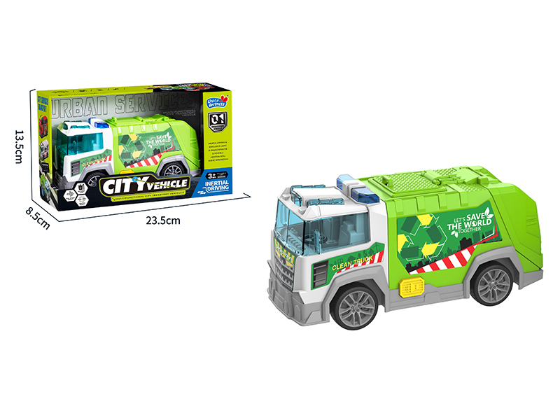 Friction Car With Sound And Light(Sanitation Truck)