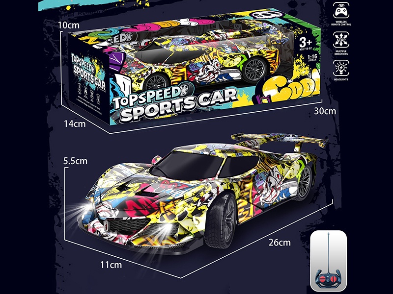 4-Channel Remote Control Graffiti Sports Car(Battery Version)