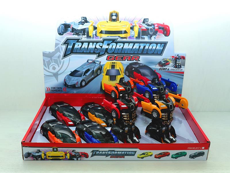 Friction Crash Transformation Sports Car 8pcs